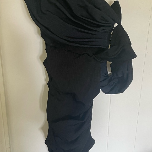 Goldsign drop shoulder bodysuit, navy and black - Picture 1 of 8